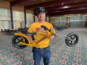 Gilby of Gilby’s Street Dept. Builds Custom Strider for the Flying Piston Benefit