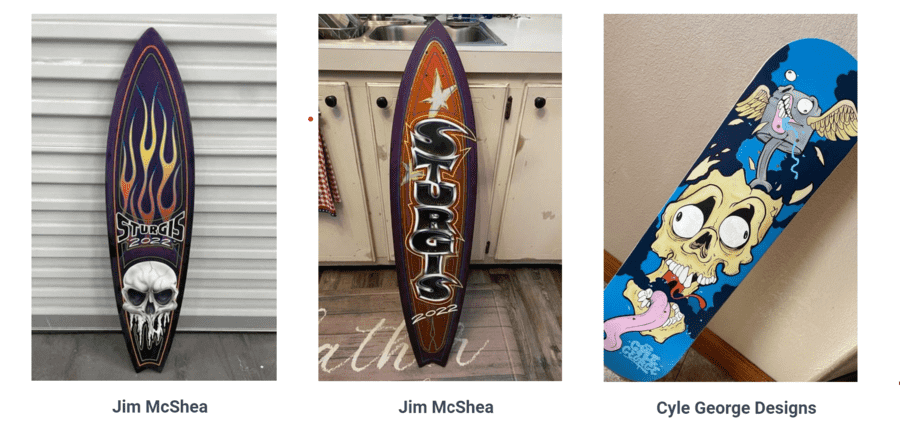 Meet the 2022 Sturgis Skate Deck Artists